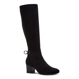 CHARTER CLUB Womens Black Flower Grommets Jaccque Almond Block Heel Boots 6.5 M